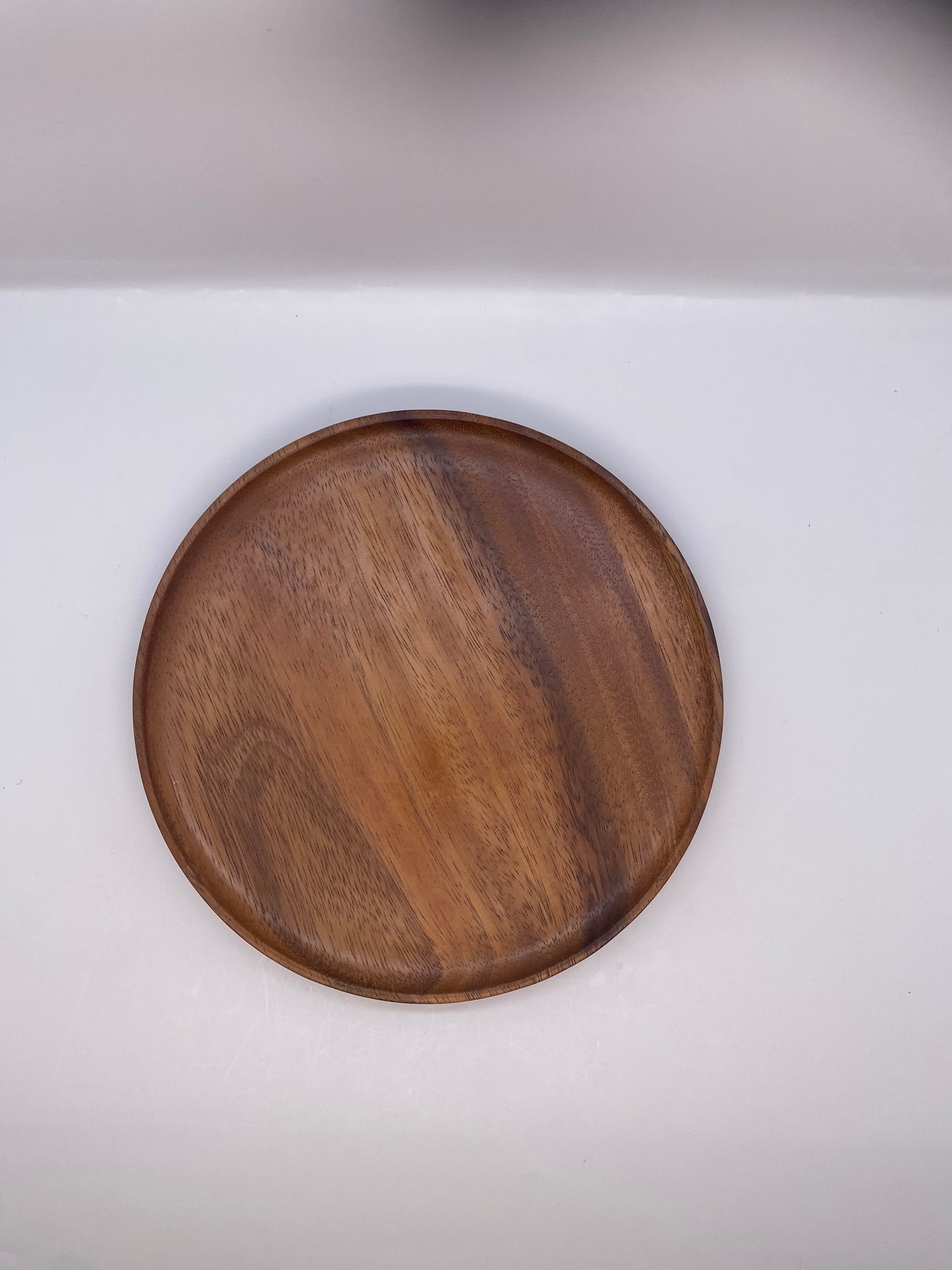 Handcrafted Acacia Solid Wood Dinner Plate