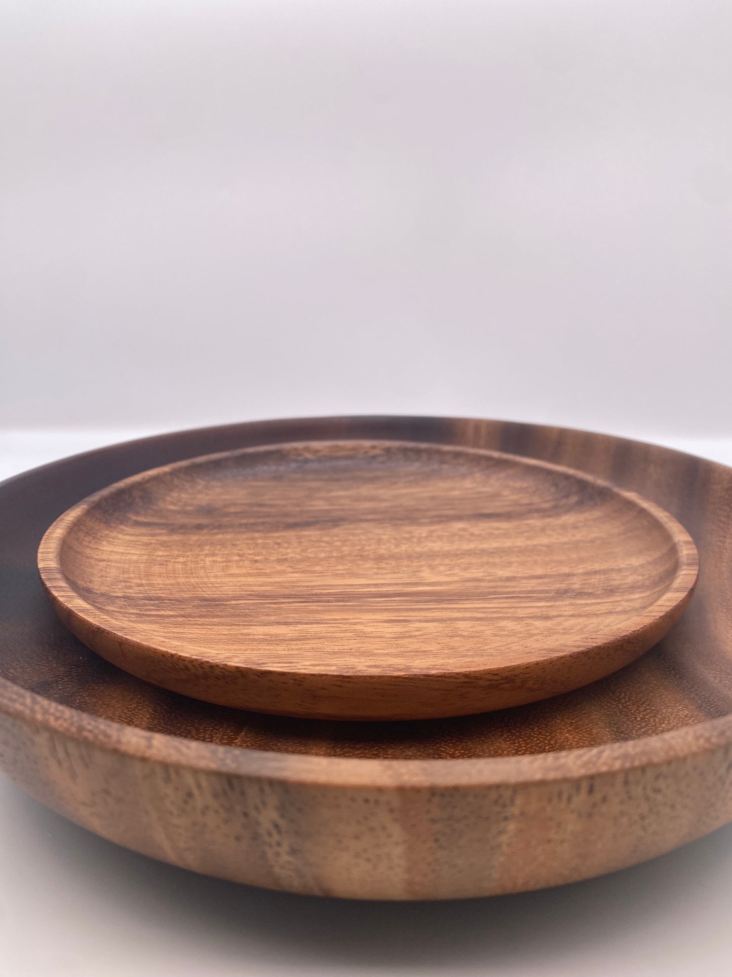 Natural Acacia Wood Saucer\Small Plate