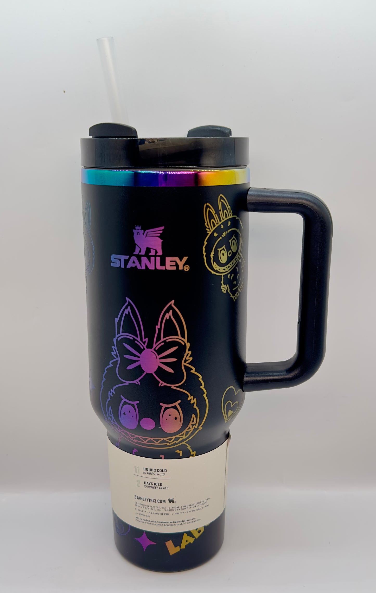 Limited Edition Labubu x Stanley Quencher H2.0 FlowState Tumbler - 40oz Insulated Travel Mug with Lid and Straw