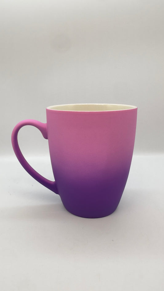 Matte Ombre Gradient Ceramic Mug – Soft-Touch Matte Finish Coffee Cup