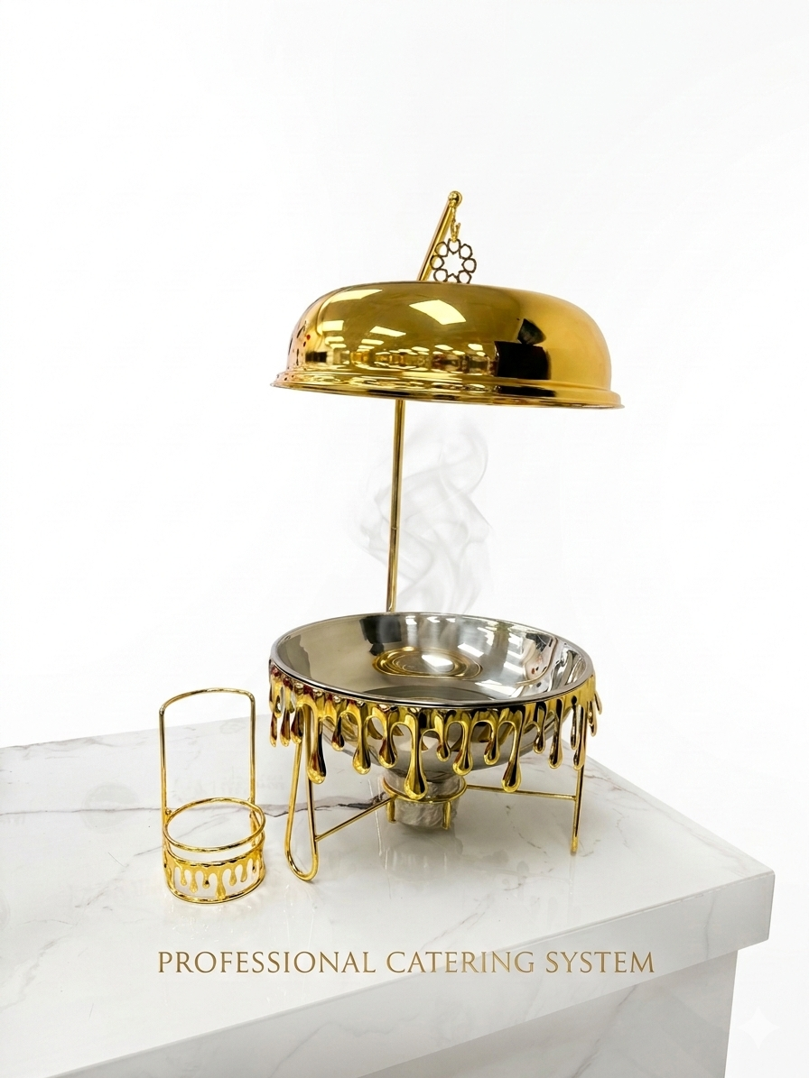 Regal Drip Gold-Tone Chafing Dish & Beverage Set