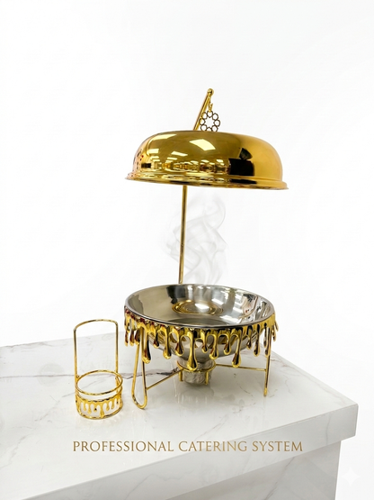 Regal Drip Gold-Tone Chafing Dish & Beverage Set
