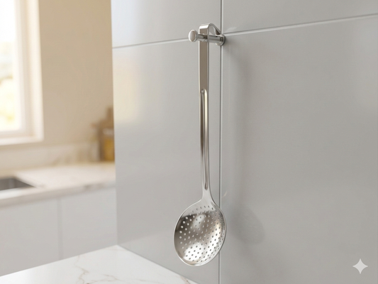 41 CM Stainless Steel Skimmer Spoon with Hooked Handle