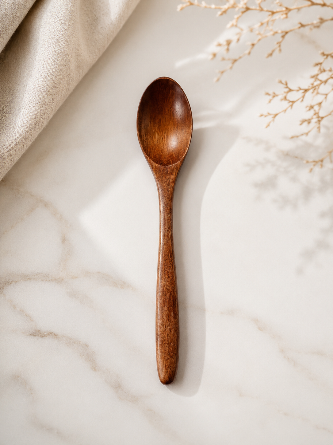 Premium Wooden Spoon & Fork – Natural Wooden Cutlery