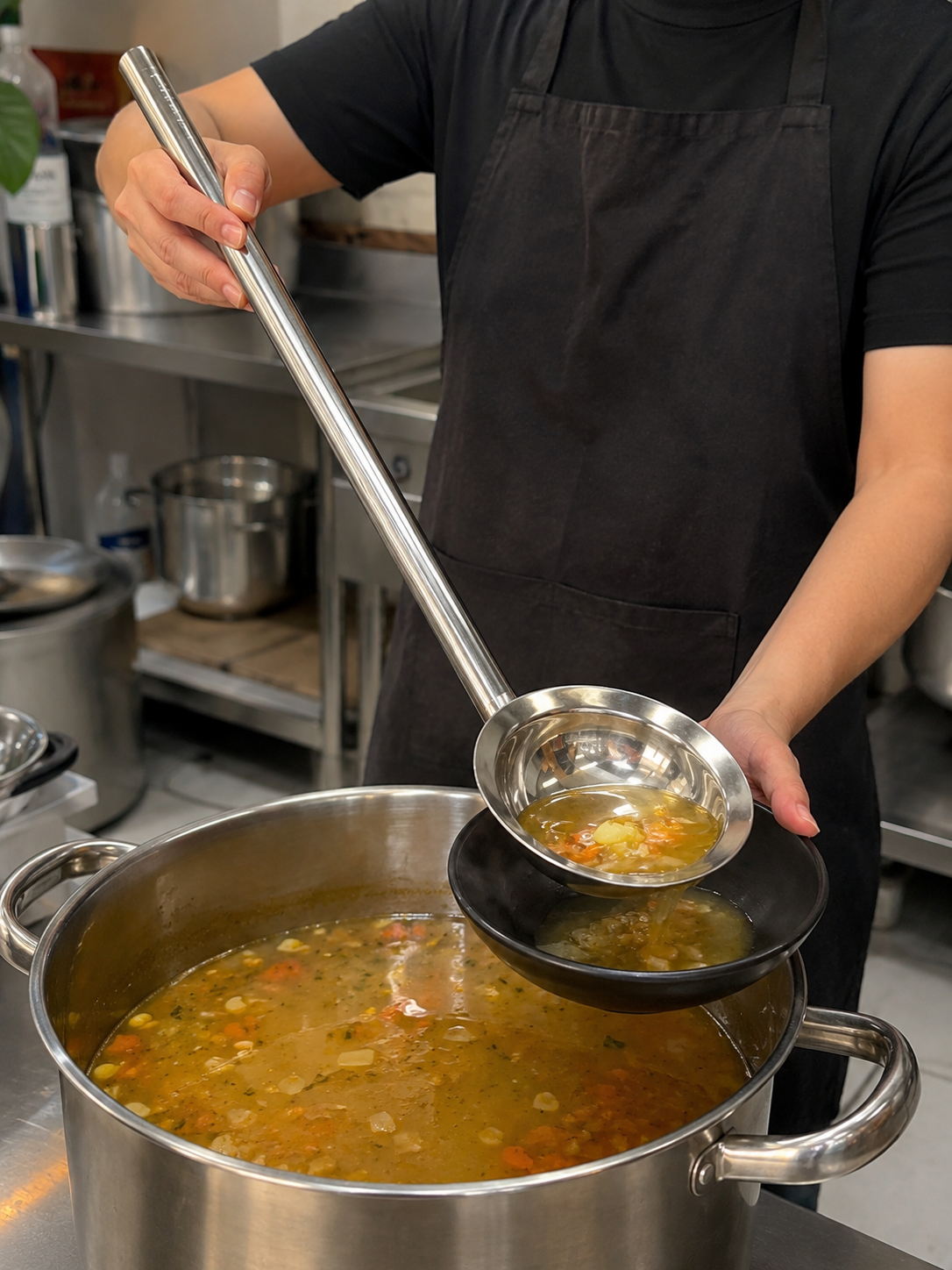 Heavy-Duty Stainless Steel Soup Ladle | Long Handle Serving Spoon | 2 Size Options