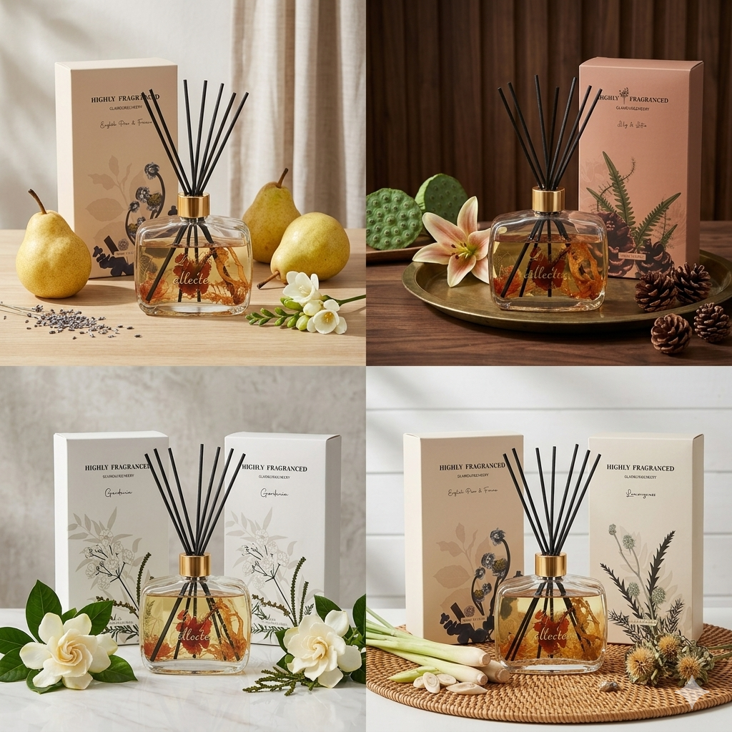 Luxury 350ml Botanical Reed Diffuser – Highly Fragranced Room Decor