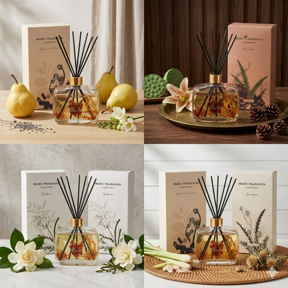Luxury 350ml Botanical Reed Diffuser – Highly Fragranced Room Decor