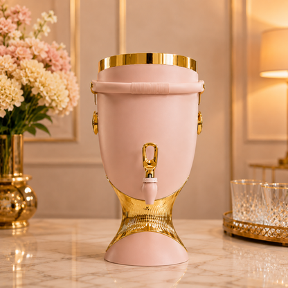 Luxury Beverage Dispenser with Gold Accents – 10L Capacity