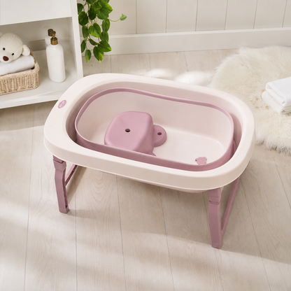 Foldable Baby Bathtub with Removable Baby Seat