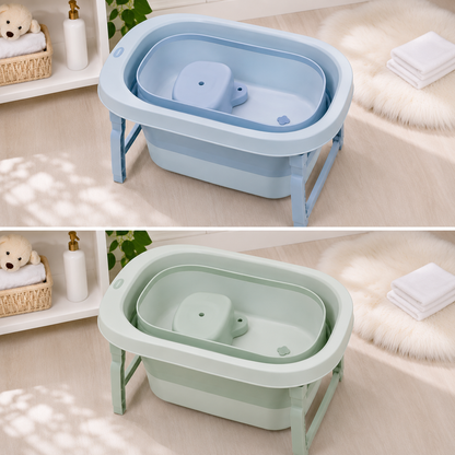 Foldable Baby Bathtub with Removable Baby Seat