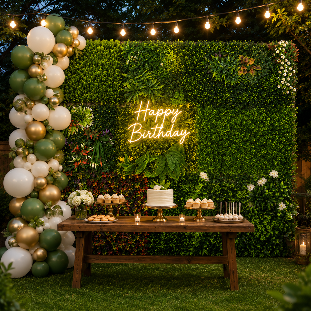 Artificial Greenery Wall Panels 12x12 – Decorative Plastic Grass Wall Tiles for Backdrops, Events & Home Décor