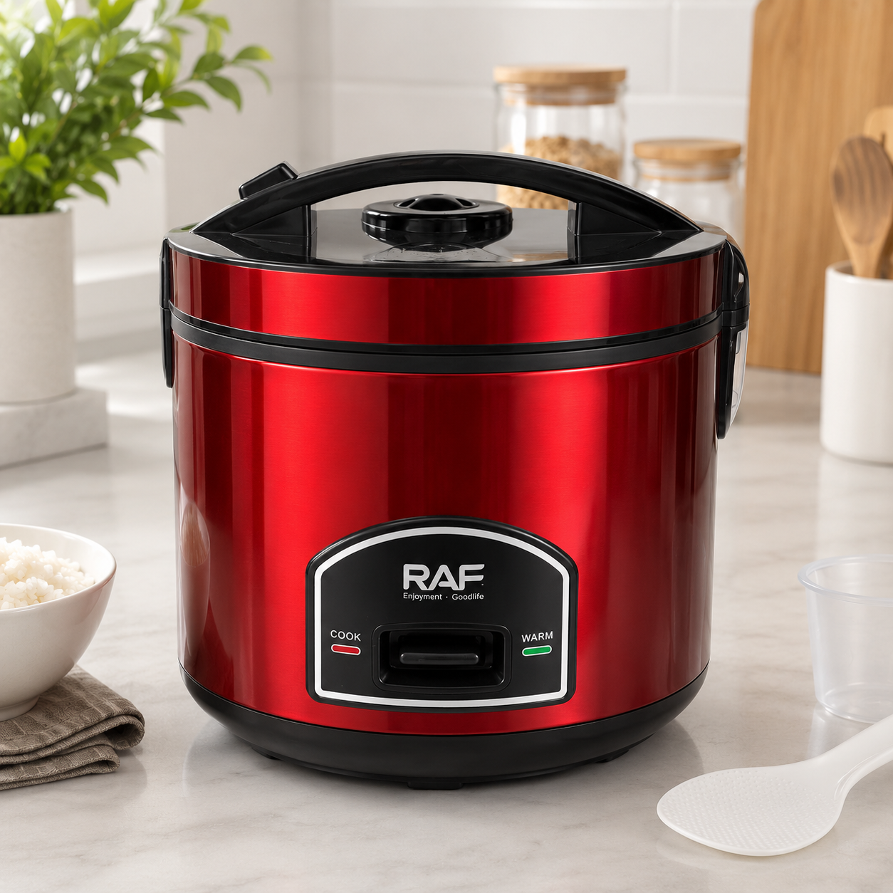 RAF 2.2L Rice Cooker – 12 Cup Capacity with Keep Warm Function