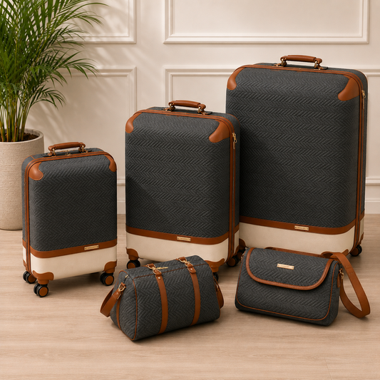 5-Piece Travel Luggage Set with Duffel Bag & Crossbody Travel Bag
