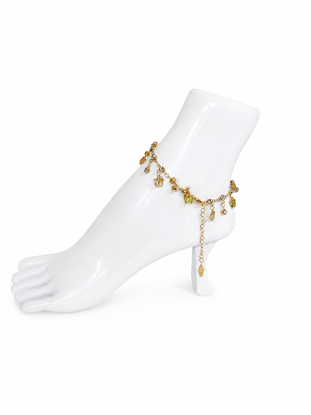 Elegant Gold Charm Anklet & Hand Bracelet for Women | Adjustable 2-in-1 Jewelry