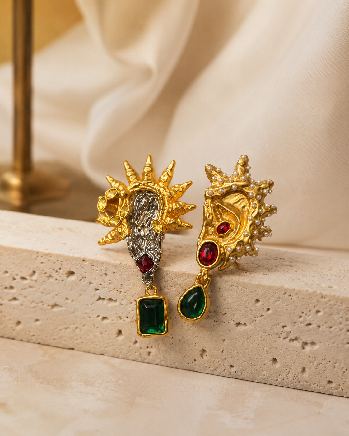 Celestial Vintage Statement Earrings