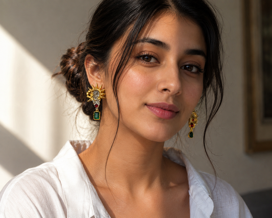 Celestial Vintage Statement Earrings