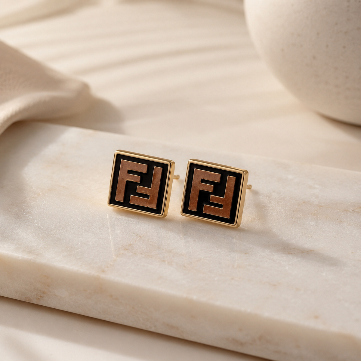 Geometric Square Stud Earrings