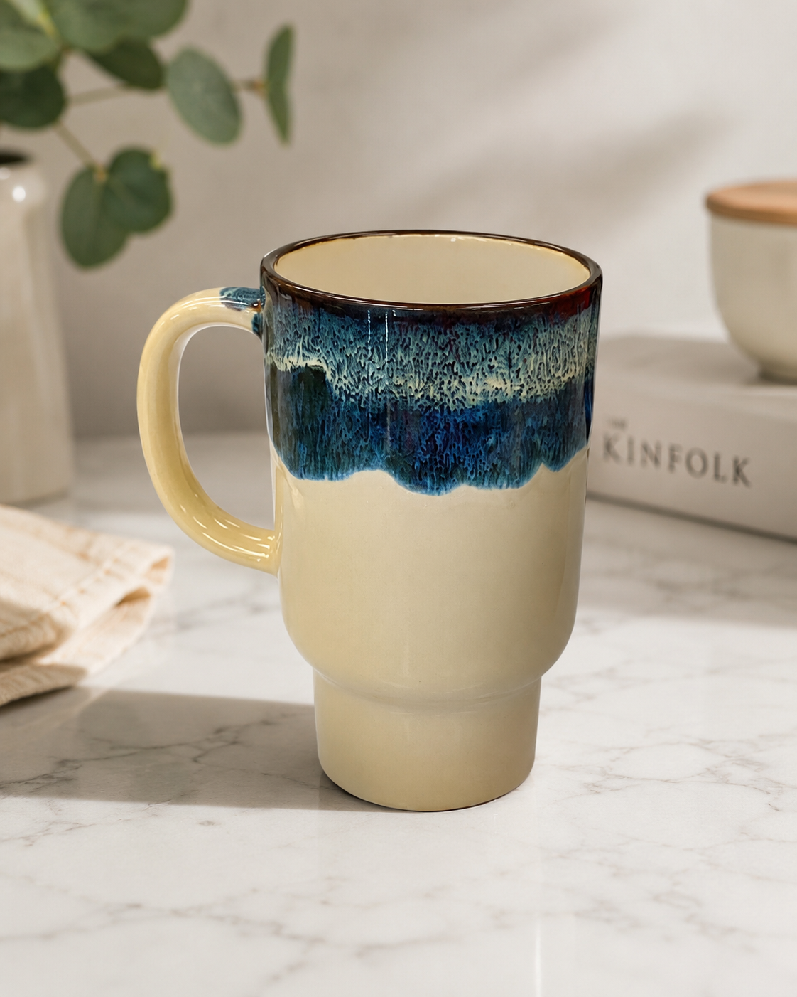 Artisan Reactive Glaze Ceramic Coffee Mug – 450ml Stoneware Mug