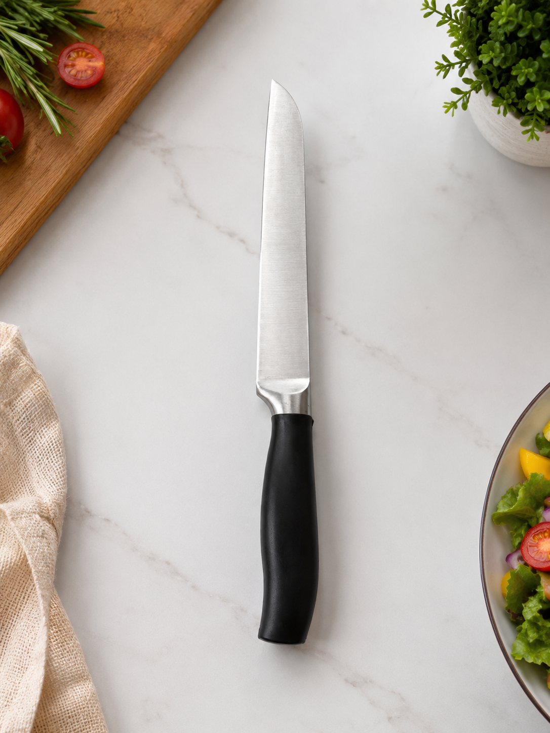 Premium Stainless Steel Kitchen Knife – Sharp Chef, Utility & Slicing Knife for Everyday Cooking