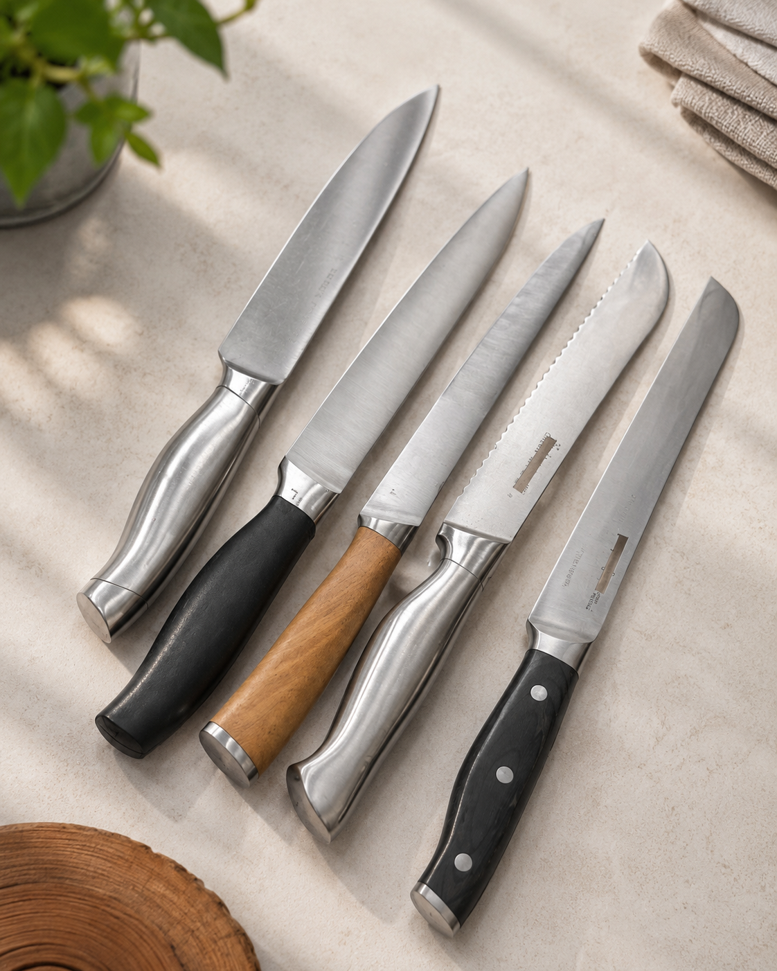 Premium Stainless Steel Kitchen Knife – Sharp Chef, Utility & Slicing Knife for Everyday Cooking