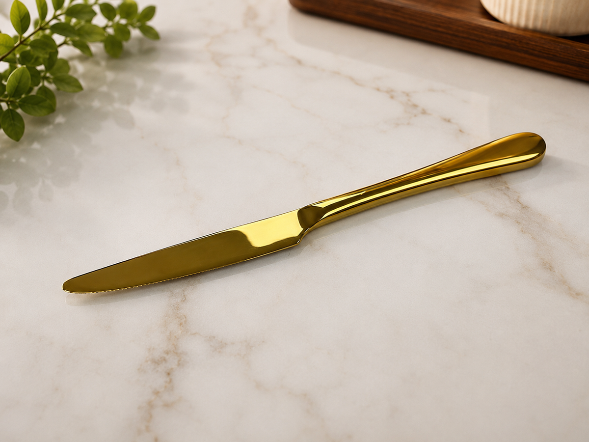 Modern Stainless Steel Dinner Spoon – Premium Flatware for Everyday & Elegant Dining | Gold or Silver