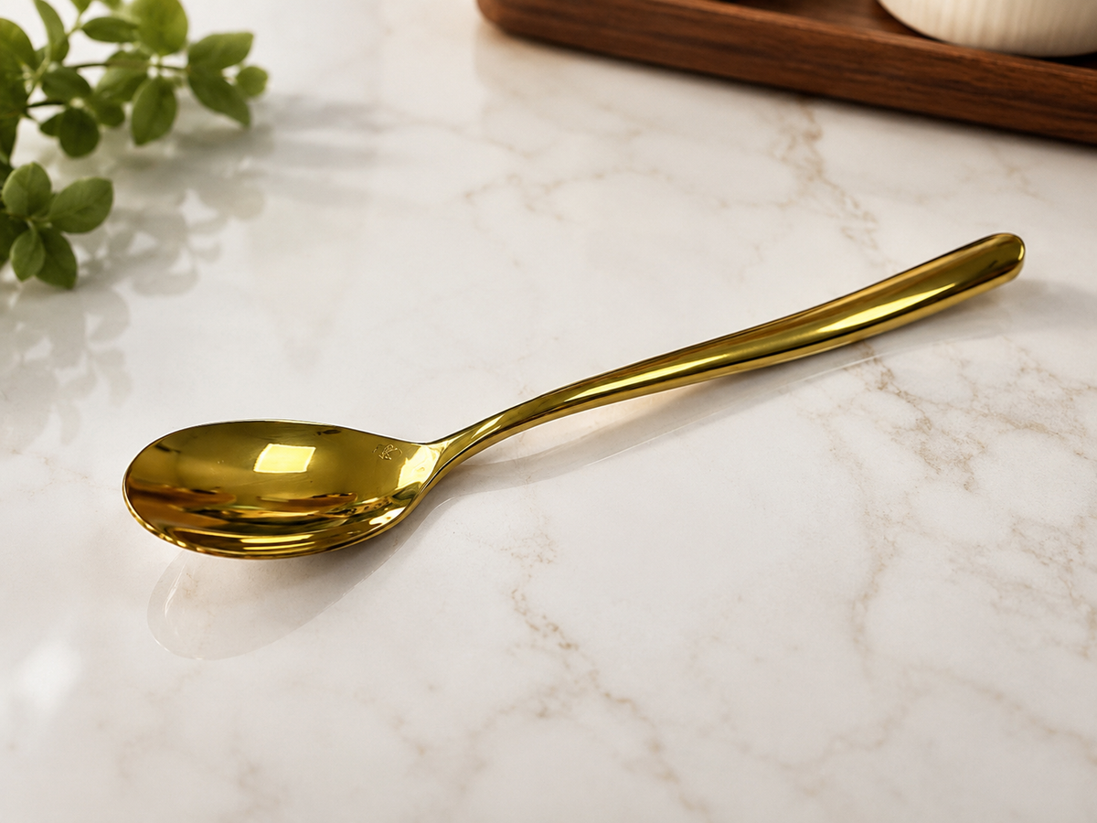 Modern Stainless Steel Dinner Spoon – Premium Flatware for Everyday & Elegant Dining | Gold or Silver