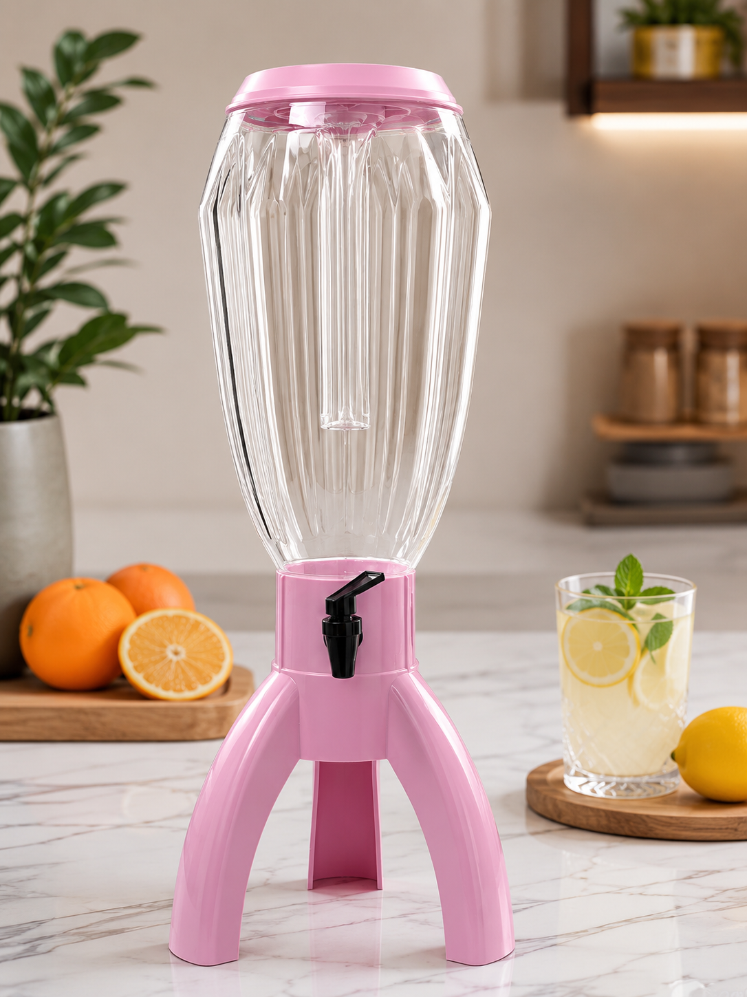 3.5L LED Beverage Dispenser with Color-Changing Lights & Easy Pour Tap | Juice & Drink Server