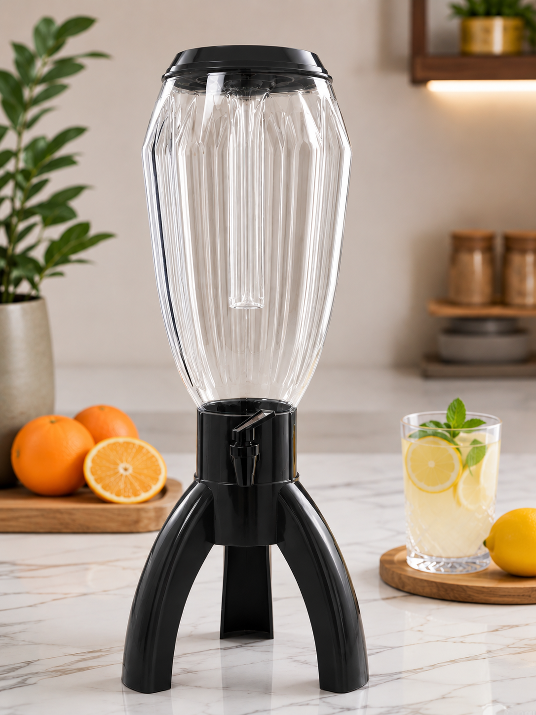 3.5L LED Beverage Dispenser with Color-Changing Lights & Easy Pour Tap | Juice & Drink Server