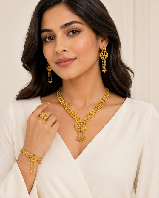 Gold-Tone Filigree 4-Piece Statement Jewelry Set7