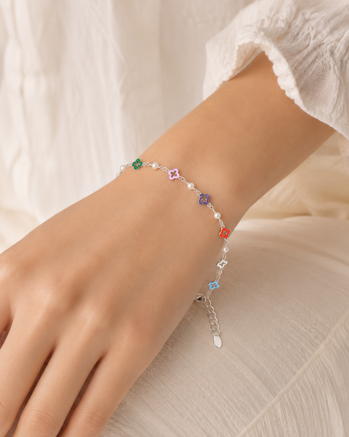 Elegant Gold Charm Anklet & Hand Bracelet for Women | Adjustable 2-in-1 Jewelry