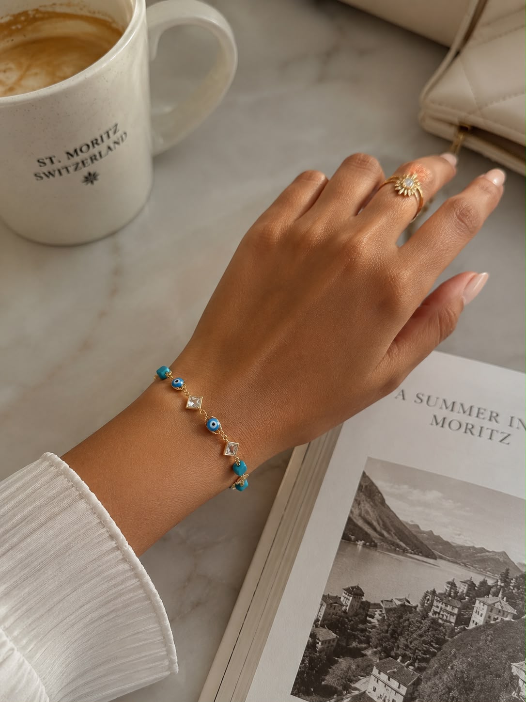 Elegant Gold Charm Anklet & Hand Bracelet for Women | Adjustable 2-in-1 Jewelry