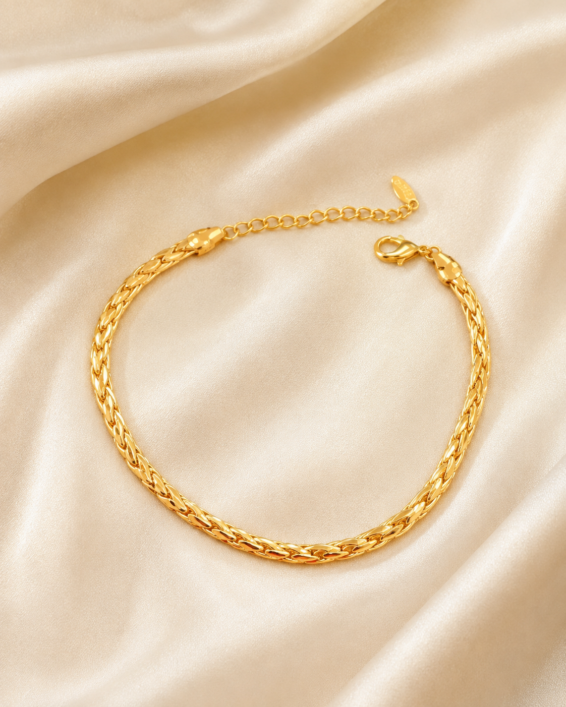 Elegant Gold Charm Anklet & Hand Bracelet for Women | Adjustable 2-in-1 Jewelry