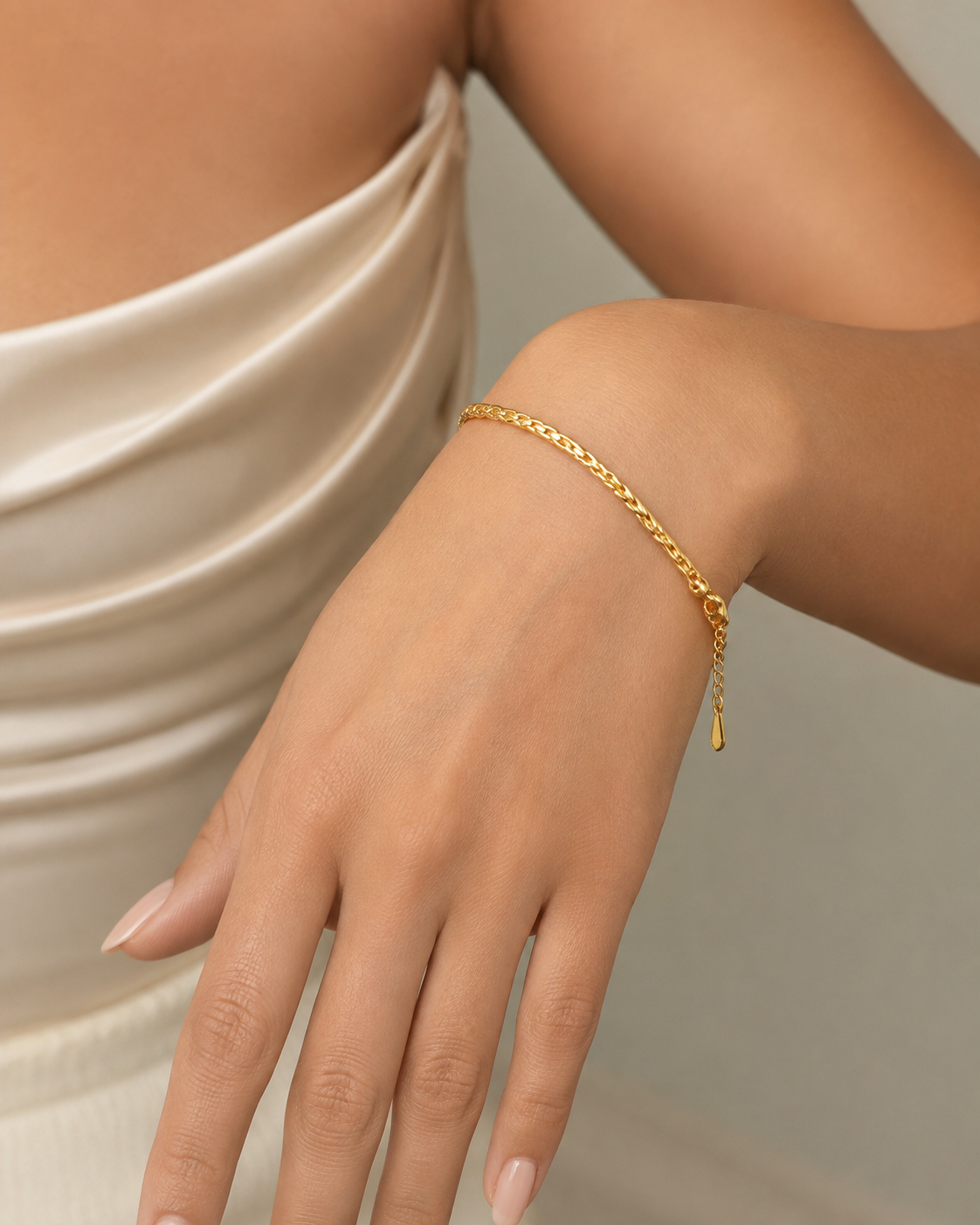 Elegant Gold Charm Anklet & Hand Bracelet for Women | Adjustable 2-in-1 Jewelry