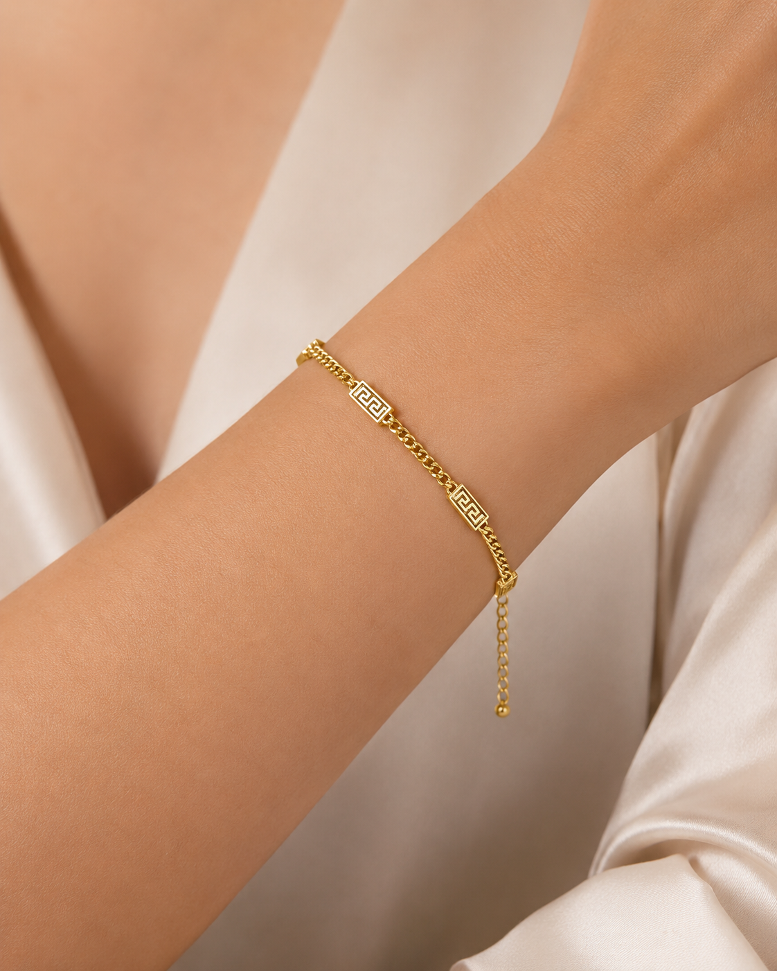 Elegant Gold Charm Anklet & Hand Bracelet for Women | Adjustable 2-in-1 Jewelry