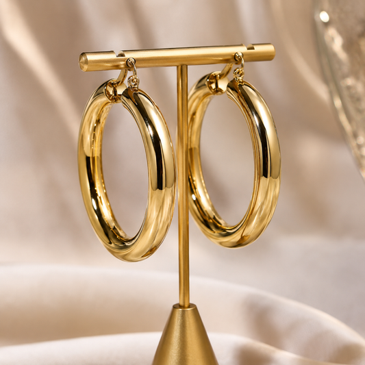 Chunky Gold Hoop Earrings – Bold Statement Large Hoops for Women #1