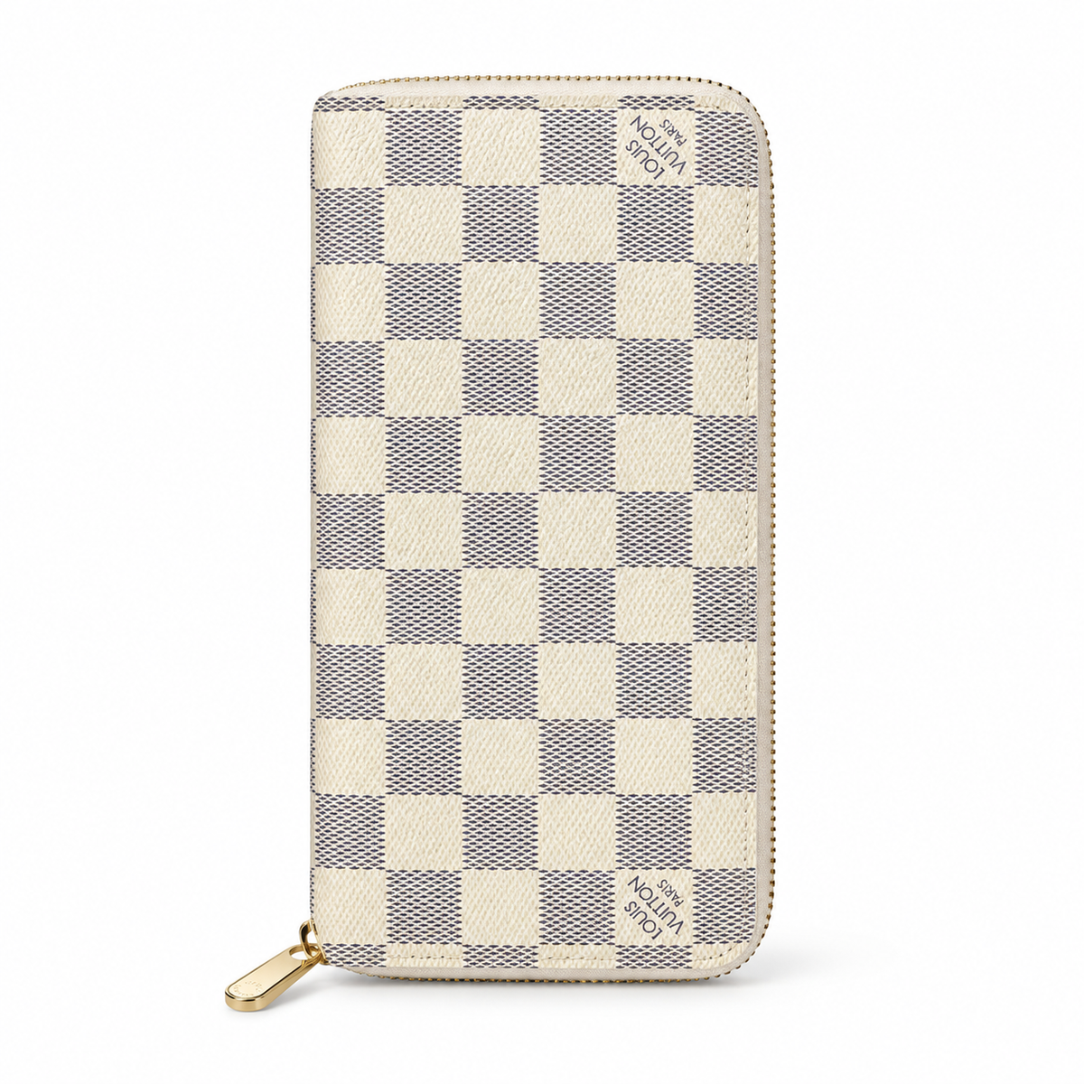 Luxury-Inspired Zip Around Long Wallet – Monogram & Checkered Styles