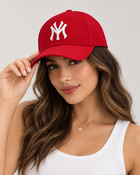 Classic NY Embroidered Baseball Cap – Unisex Curved Brim Casual Hat