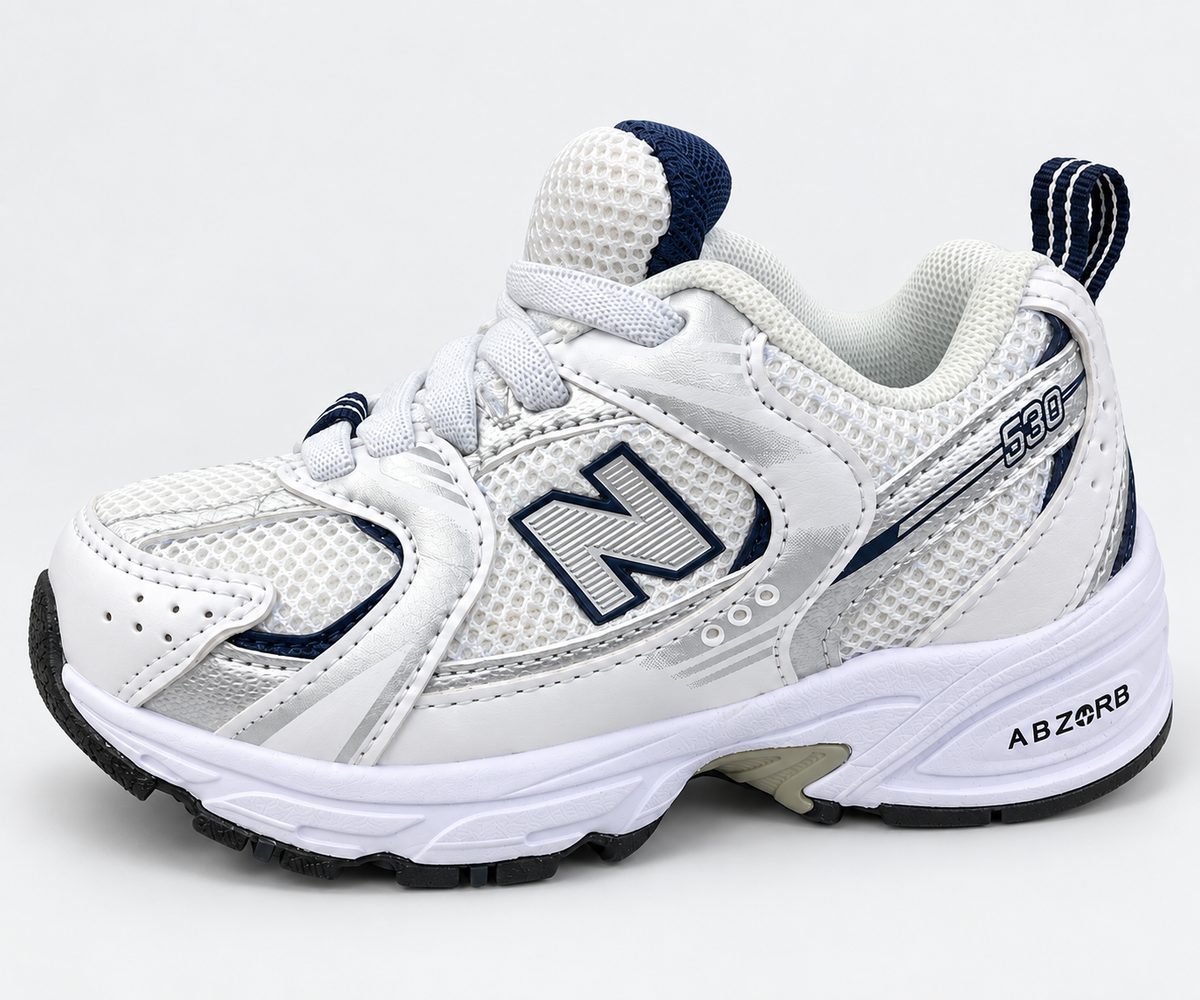 New Balance 530 Sneakers – White, Silver & Navy | ABZORB Size: US 9 / UK 8.5.