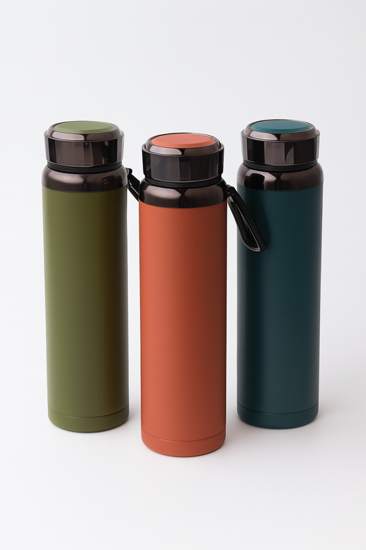 1000ml Stainless Steel Vacuum Insulated Bottle with Strap – Hot & Cold Thermos Flask