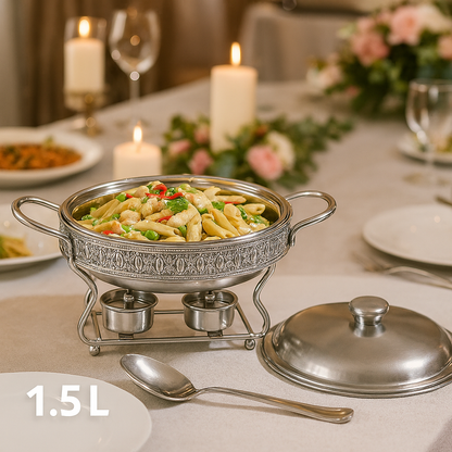 Elegant Stainless Steel Chafing Dish Food Warmer – Gold & Silver Options