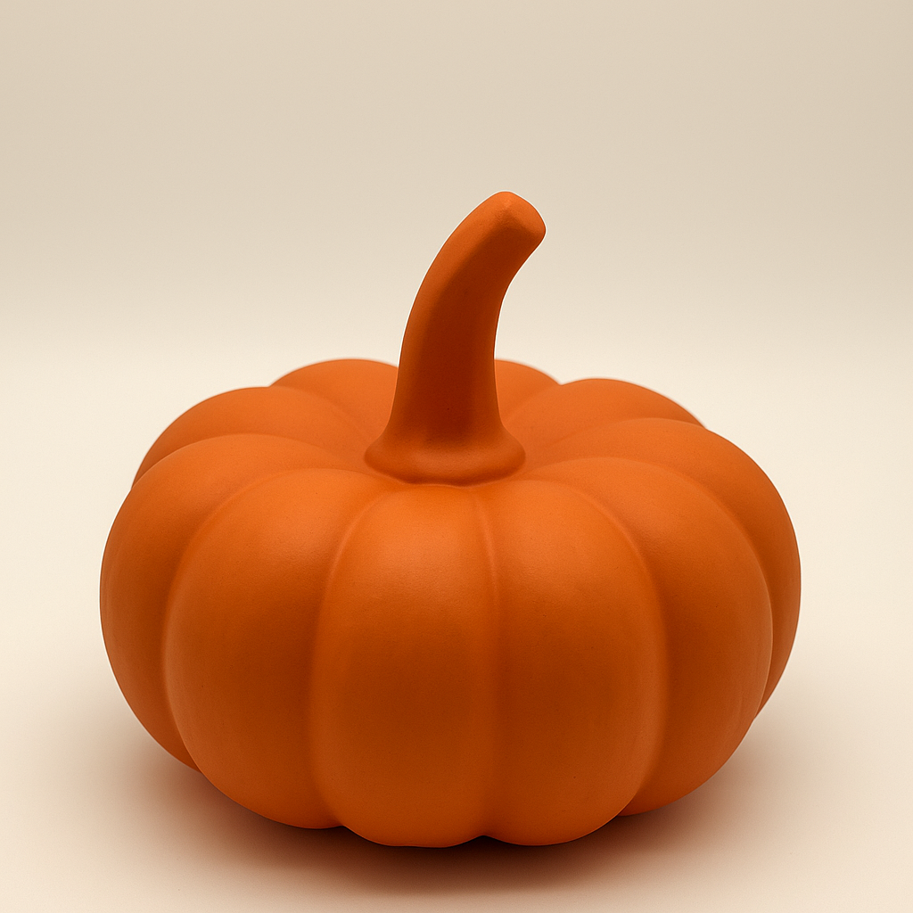 Colorful Matte Ceramic Pumpkins – 5" Tall, 6" Wide – Fall & Halloween Decor