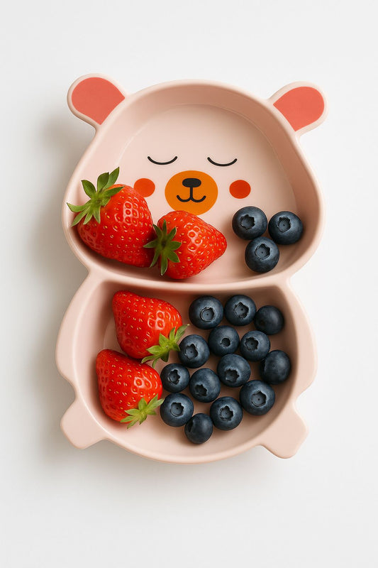 Cute Animal Divided Plates – Bunny & Bear Designs