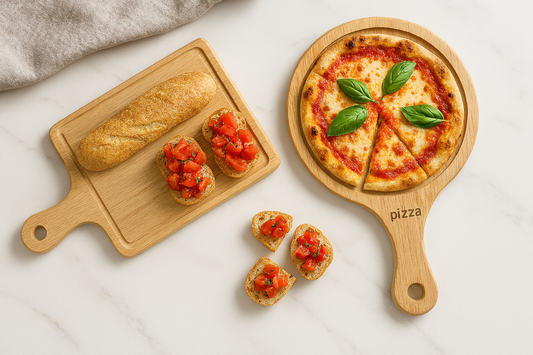 Wooden Cutting & Serving Board – Round or Rectangular (Sold Separately)