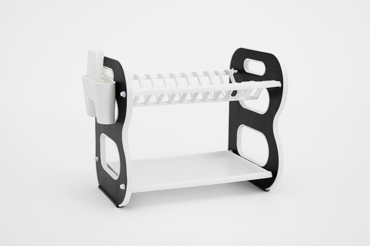 2-Layer Dish Drainer Rack – Sleek & Elegant Design
