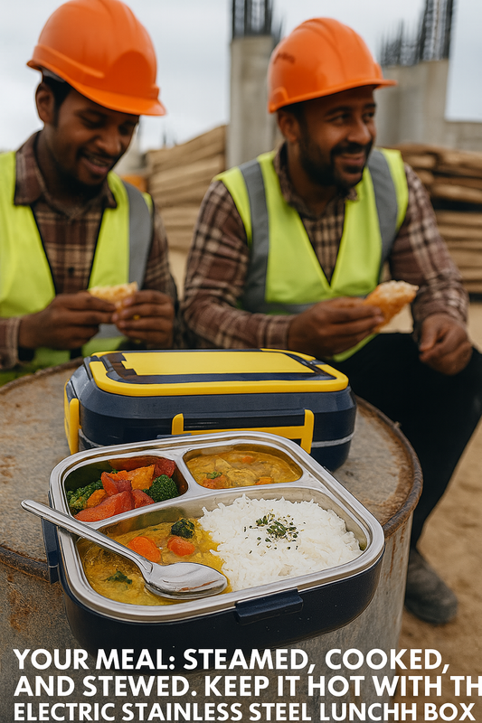 Electric Stainless Steel Lunch Box – 3 Grid | 1.5L | For Home, Office & Travel