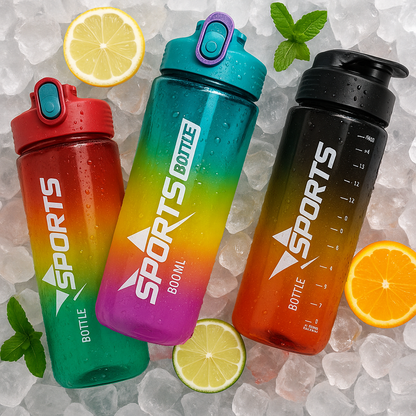800ml Gradient Sports Bottles – Leak-Proof & BPA-Free