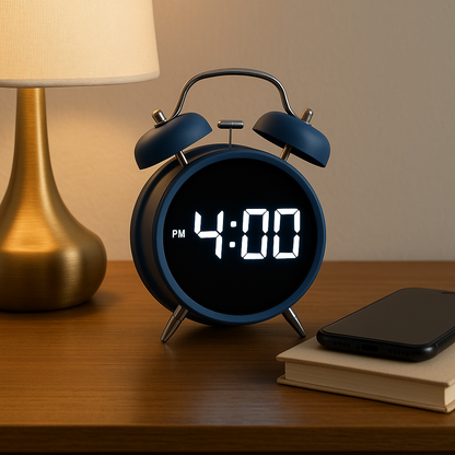 HoneyTime LED Display Alarm Clock – Retro Style with Modern Features
