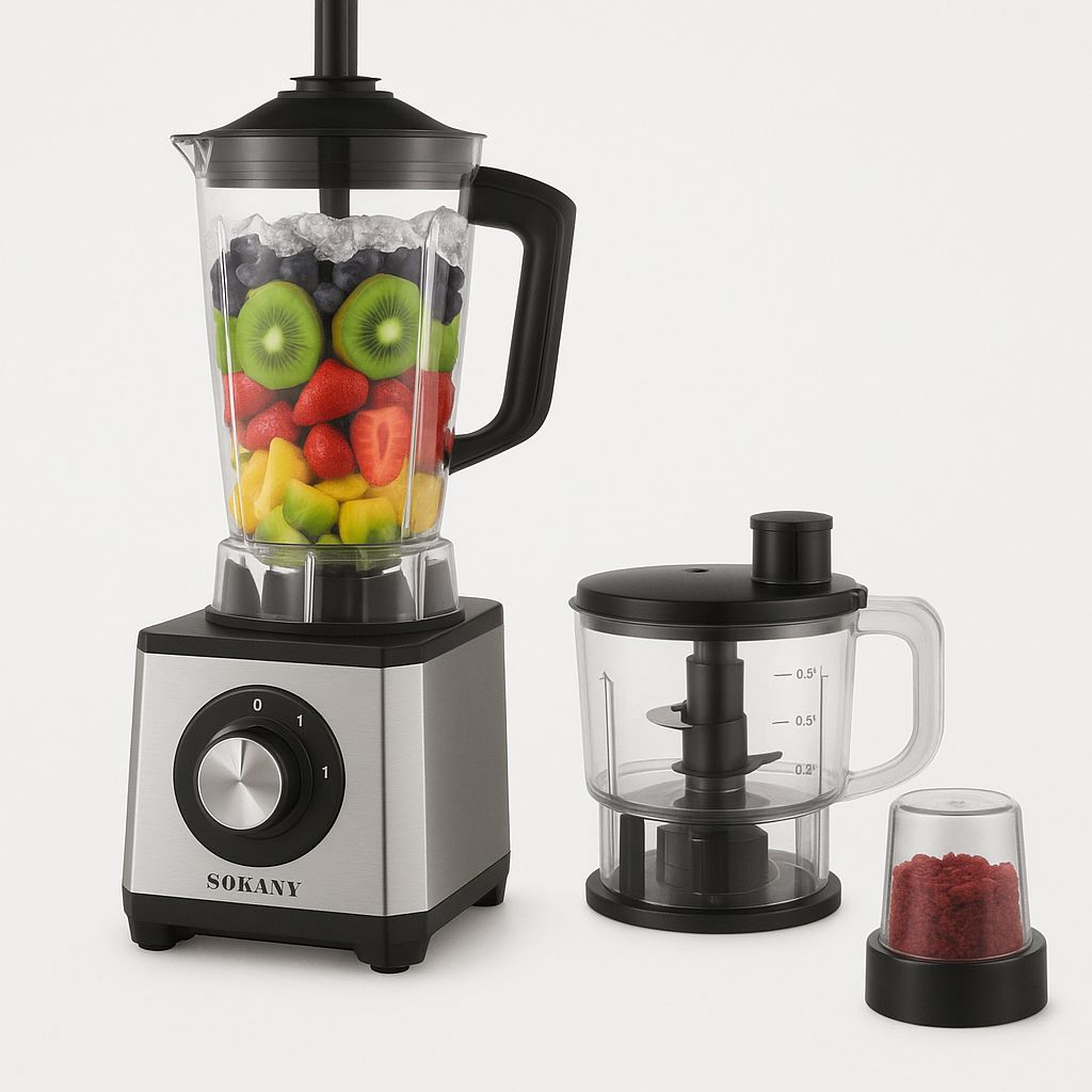 Sokany 3-in-1 Multi-Purpose High Power Blender