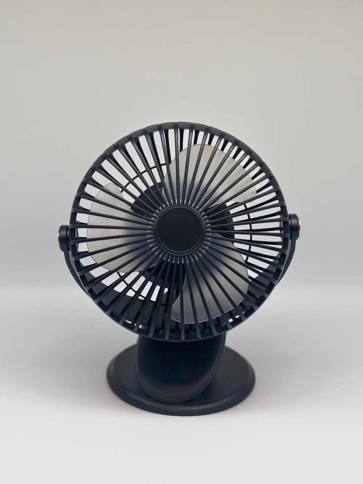 360° Adjustable Mini Clip Fan – USB Rechargeable