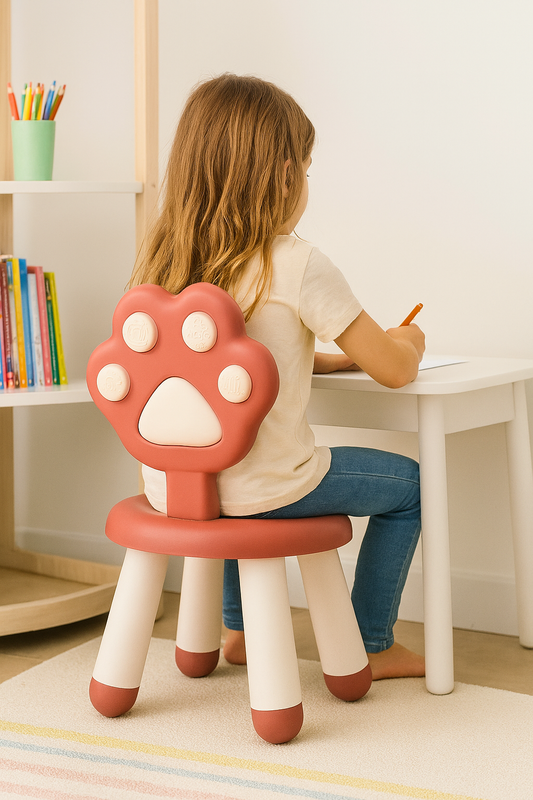 20" Cute Paw-Shaped Kids Chair – Lightweight, Durable & Fun (3 Colors)